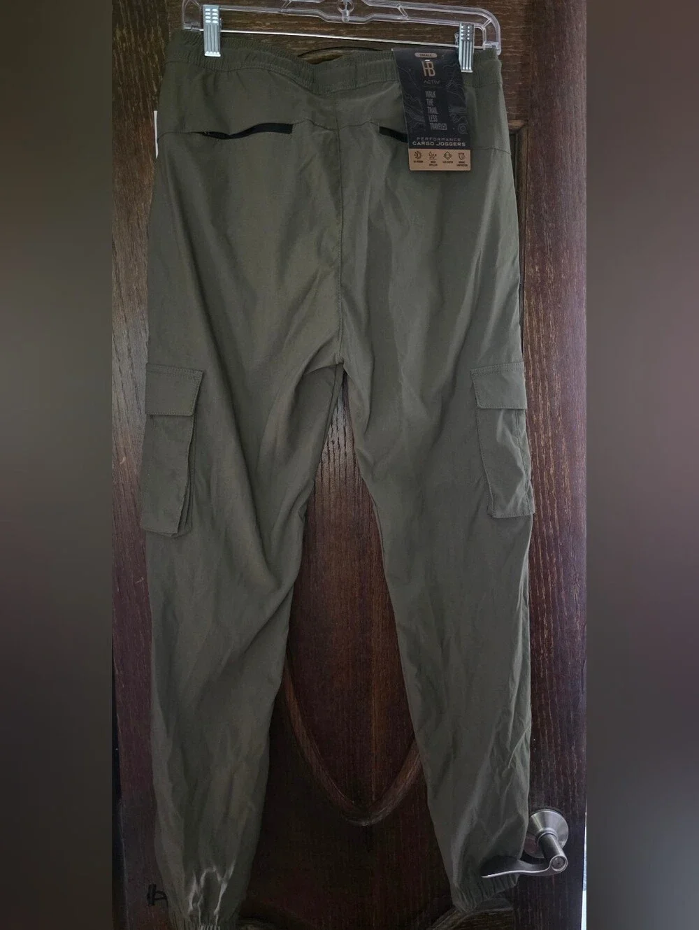NWT Mens HB Active Olive Cargo Jogger Pants Size S